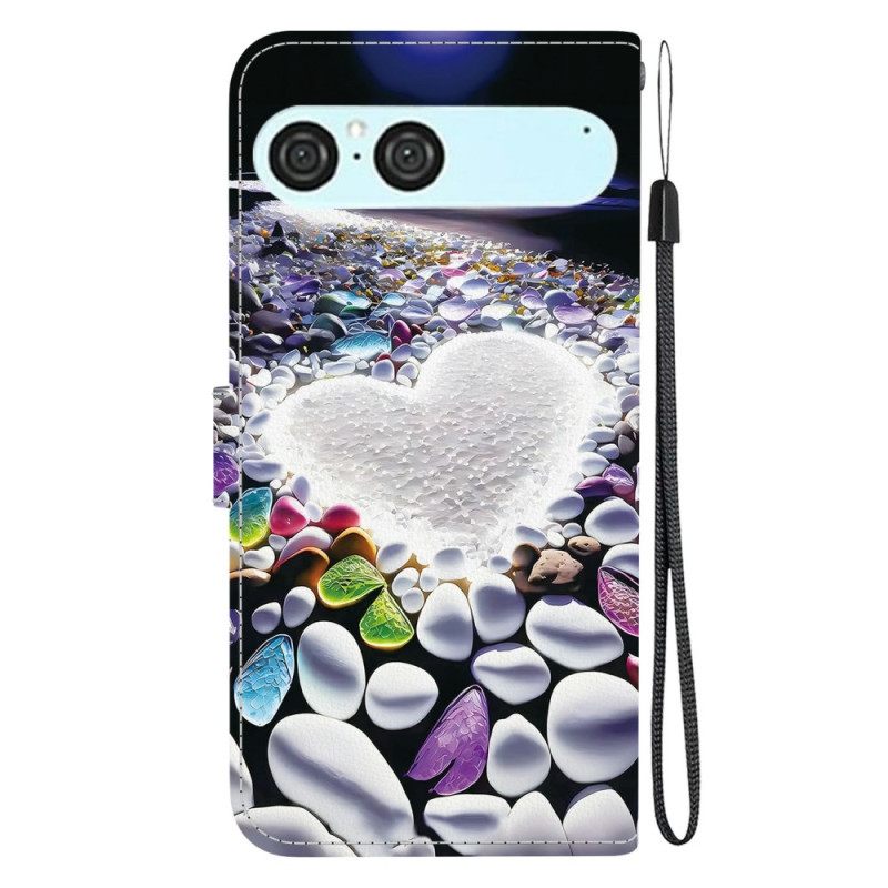 Δερματινη Θηκη Sony Xperia 10 Vii Λευκή Καρδιά