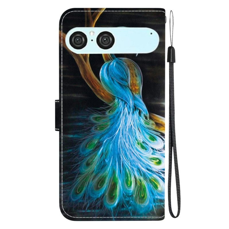 Δερματινη Θηκη Sony Xperia 10 Vii Παγώνι