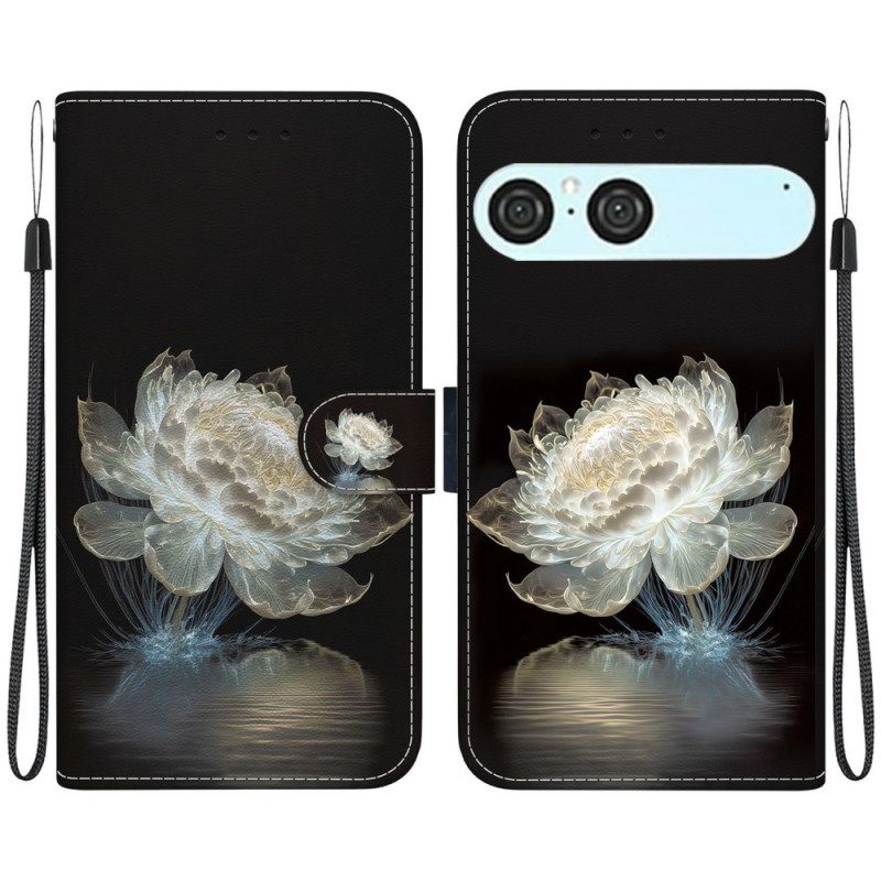 Δερματινη Θηκη Sony Xperia 10 Vii Παιώνια Σιλικόνης