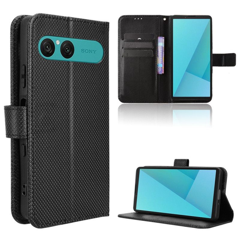 Δερματινη Θηκη Sony Xperia 10 Vii Υφή Διαμαντιού Σιλικόνης