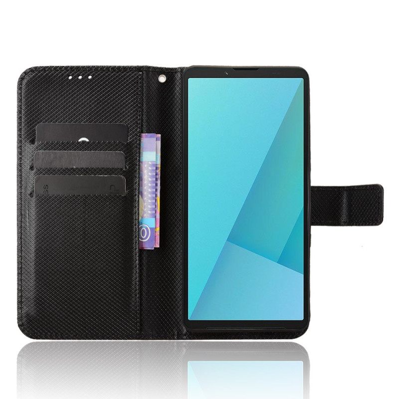 Δερματινη Θηκη Sony Xperia 10 Vii Υφή Διαμαντιού Σιλικόνης