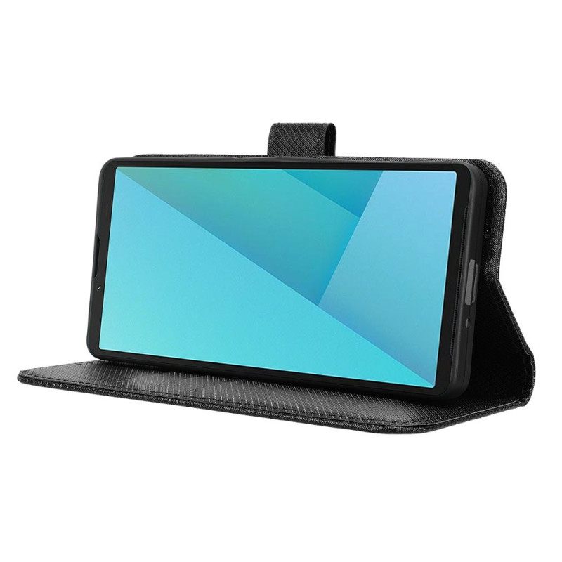 Δερματινη Θηκη Sony Xperia 10 Vii Υφή Διαμαντιού Σιλικόνης