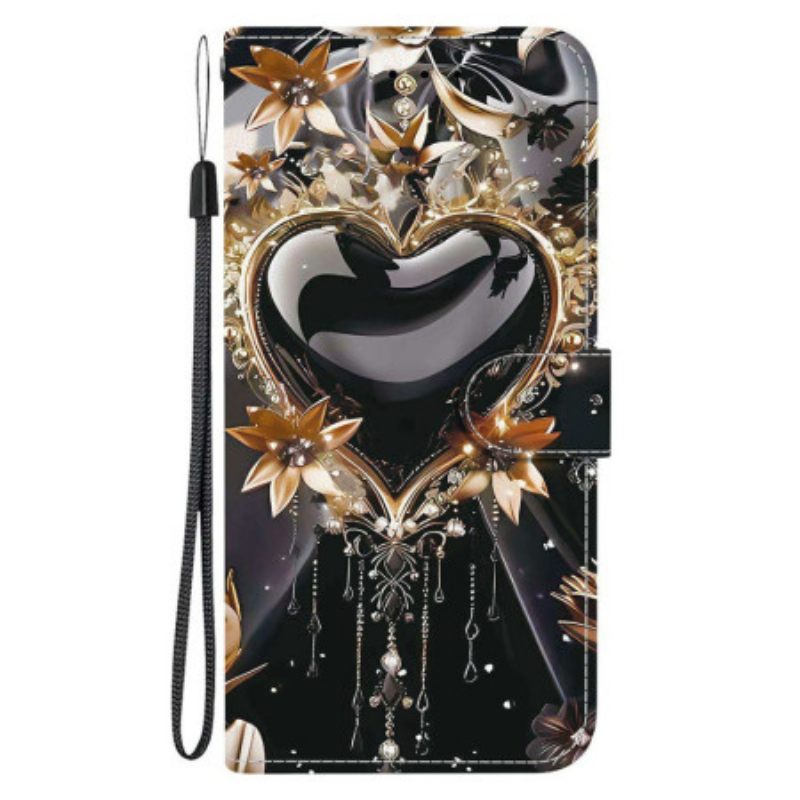 Θηκη Κινητου Sony Xperia 10 Vii Θήκες Κινητών Μαύρη Και Χρυσή Καρδιά