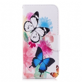 δερματινη θηκη Samsung Galaxy S9 Plus Ζωγραφισμένες Πεταλούδες Και Λουλούδια