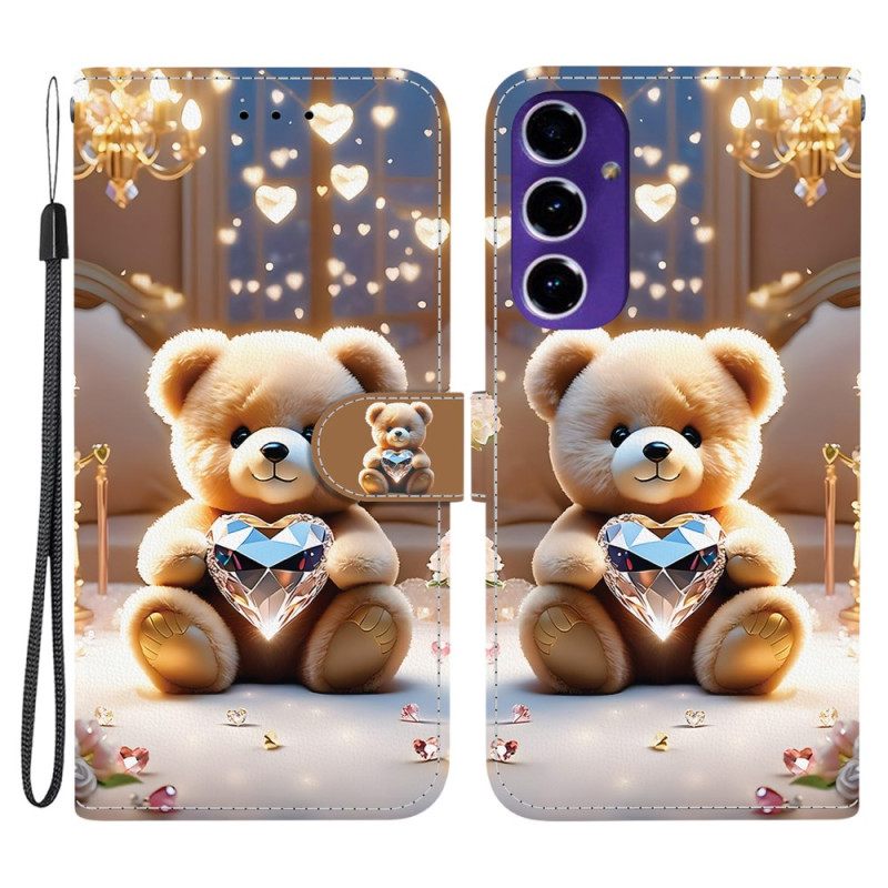 Δερματινη Θηκη Samsung Galaxy A17 4g / 5g Διαμαντένια Αρκούδα