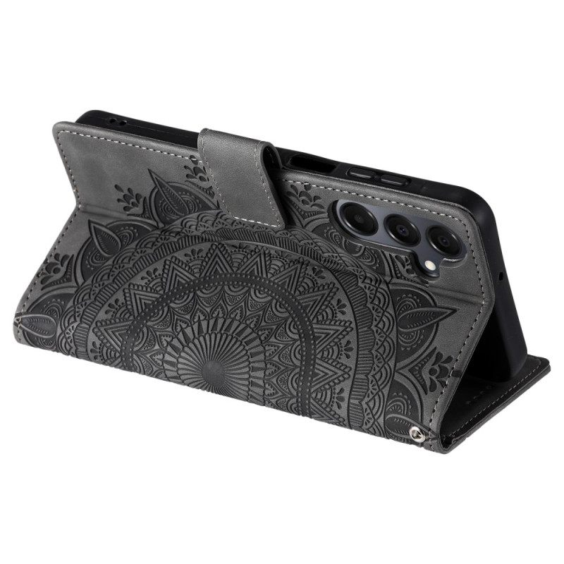 Δερματινη Θηκη Samsung Galaxy A17 4g / 5g Εφέ Μαντάλα Σουέτ Σιλικόνης