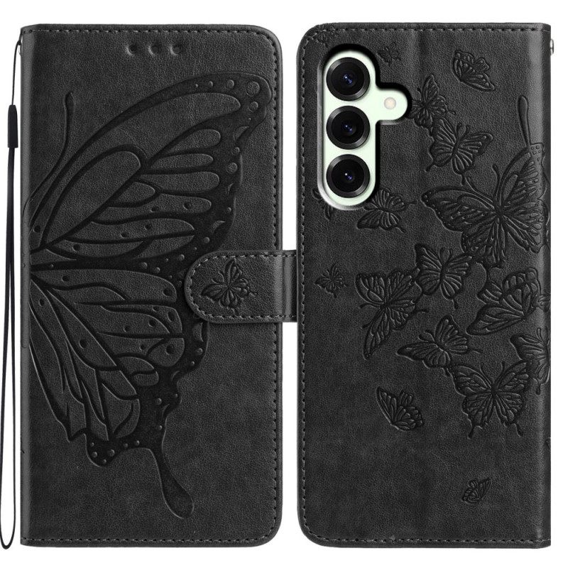 Δερματινη Θηκη Samsung Galaxy A17 4g / 5g Σχέδιο Πεταλούδας Σιλικόνης