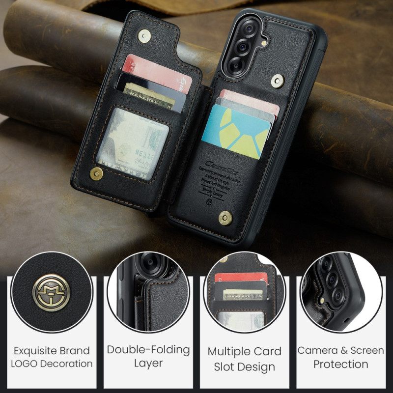 Δερματινη Θηκη Samsung Galaxy A17 4g / 5g Θήκη Καρτών Rfid Caseme