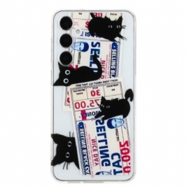 Κάλυμμα Samsung Galaxy A17 4g / 5g 4 Μαύρες Γάτες