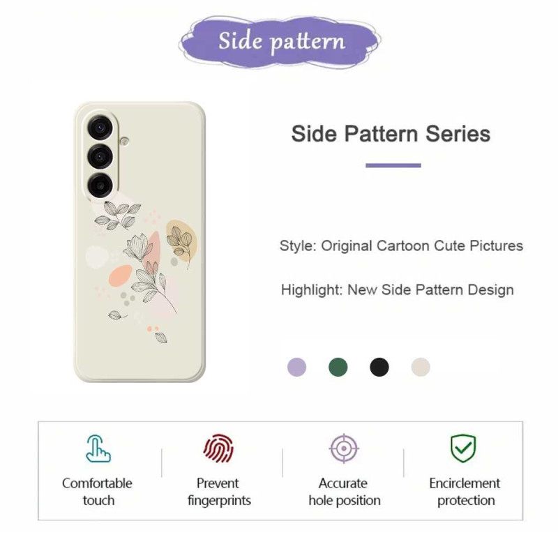 Κάλυμμα Samsung Galaxy A17 4g / 5g Λουλούδια Σιλικόνης