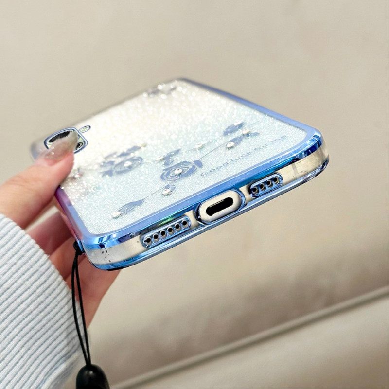 Κάλυμμα Samsung Galaxy A17 4g / 5g Λουριά Kadem Με Στρας Σιλικόνης