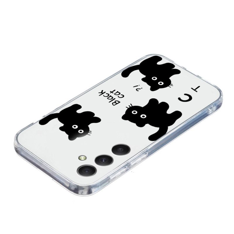 Κάλυμμα Samsung Galaxy A17 4g / 5g Μαύρες Γάτες Σιλικόνης