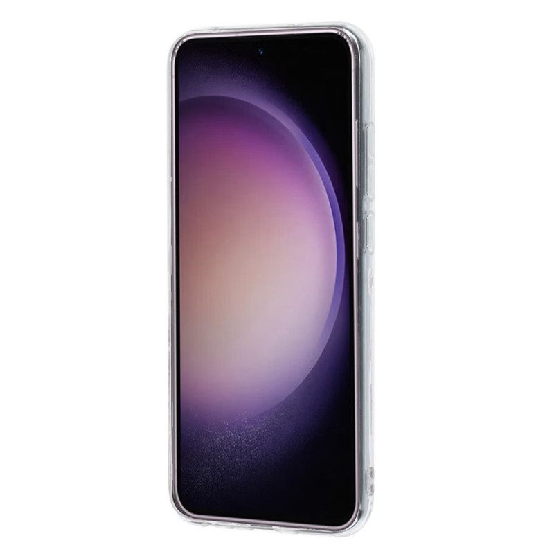 Κάλυμμα Samsung Galaxy A17 4g / 5g Μωβ Λουλούδια Σιλικόνης