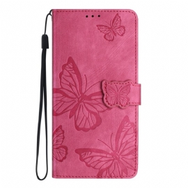 Θηκη Κινητου Samsung Galaxy A17 4g / 5g Θήκες Κινητών Εφέ Σουέτ Με Πεταλούδες