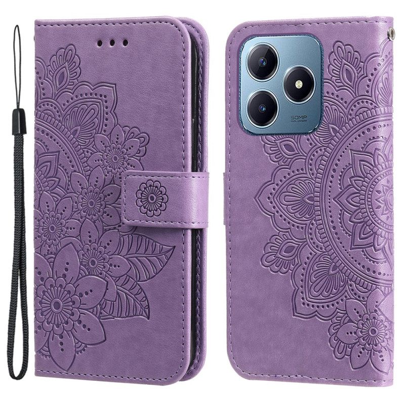 Δερματινη Θηκη Realme Note 60 Εκτύπωση Μάνταλα Σιλικόνης