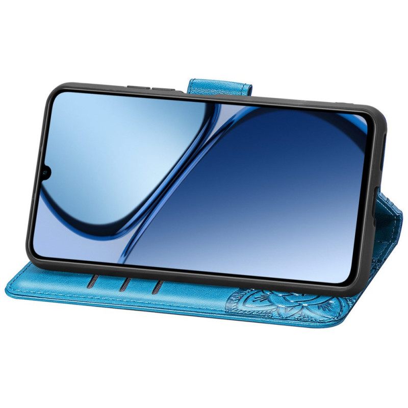 Δερματινη Θηκη Realme Note 60 Μπαρόκ Πεταλούδα Σιλικόνης