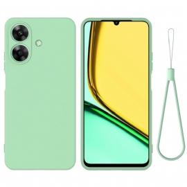 Κάλυμμα Realme Note 60 Υγρή Σιλικόνη Με Κορδόνι Σιλικόνης