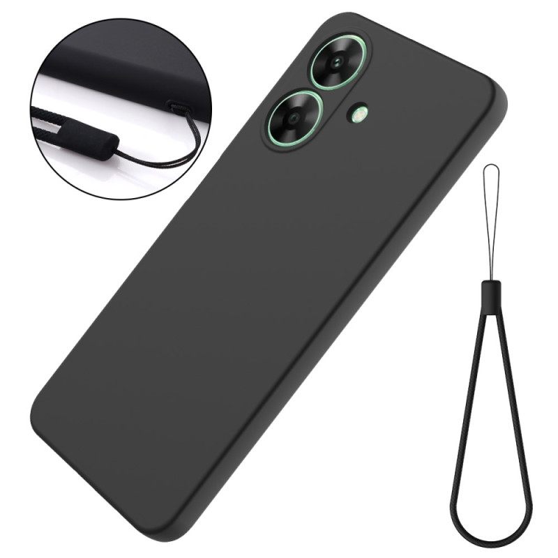 Κάλυμμα Realme Note 60 Υγρή Σιλικόνη Με Κορδόνι Σιλικόνης