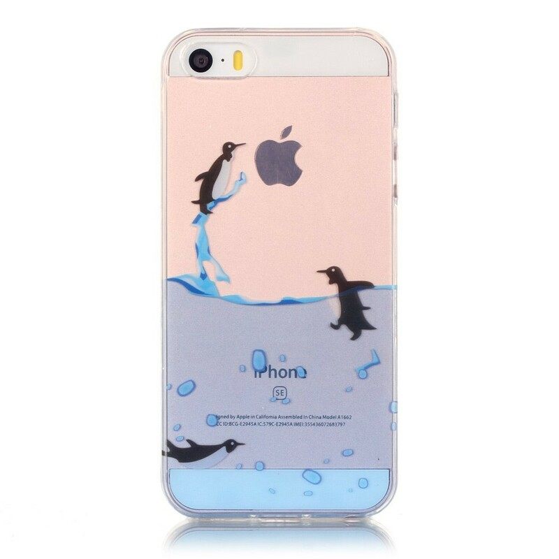 Θήκη iPhone SE / 5 / 5S Διαφανές Παιχνίδι Πιγκουίνου
