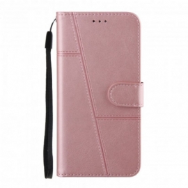 Κάλυμμα Oppo A94 5G με κορδονι Strappy Geo Leather Effect