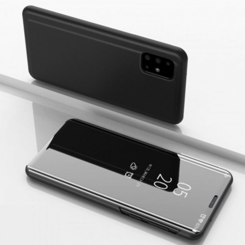 θηκη κινητου Samsung Galaxy A71 5G Καθρέφτης Και Συνθετικό Δέρμα