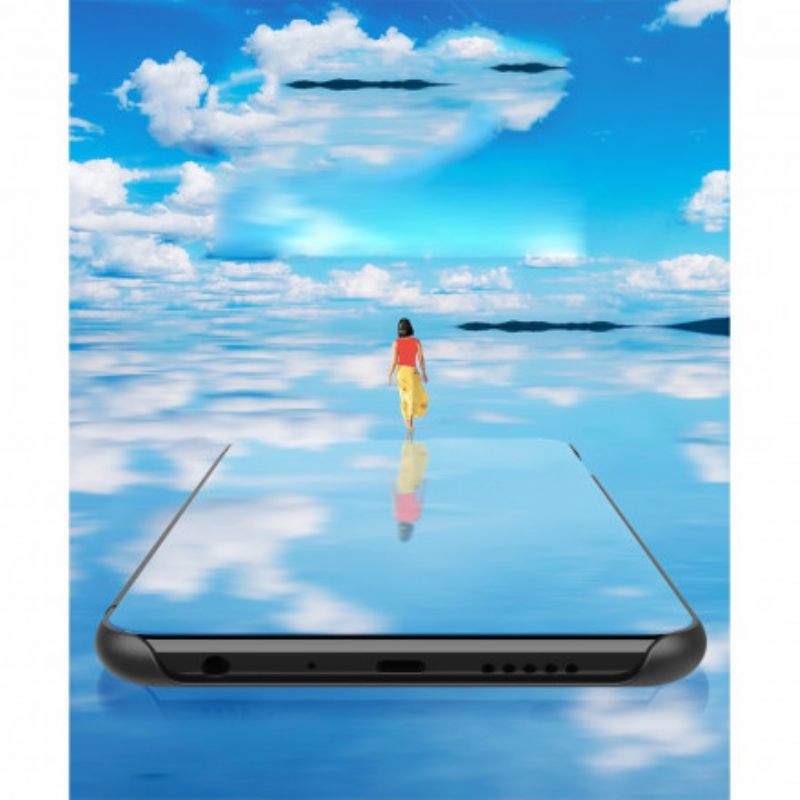 θηκη κινητου Samsung Galaxy A71 5G Καθρέφτης Και Συνθετικό Δέρμα