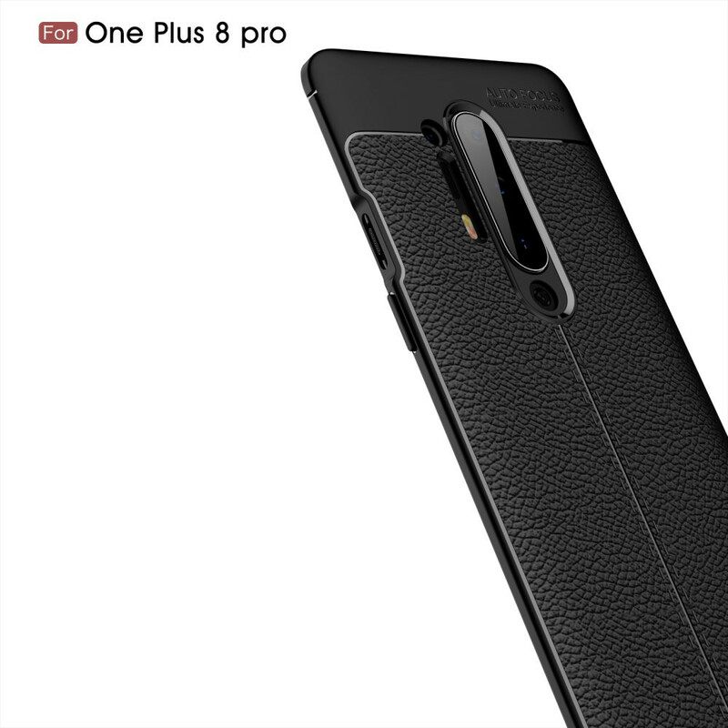 θηκη κινητου OnePlus 8 Pro Δερμάτινο Εφέ Litchi Διπλής Γραμμής