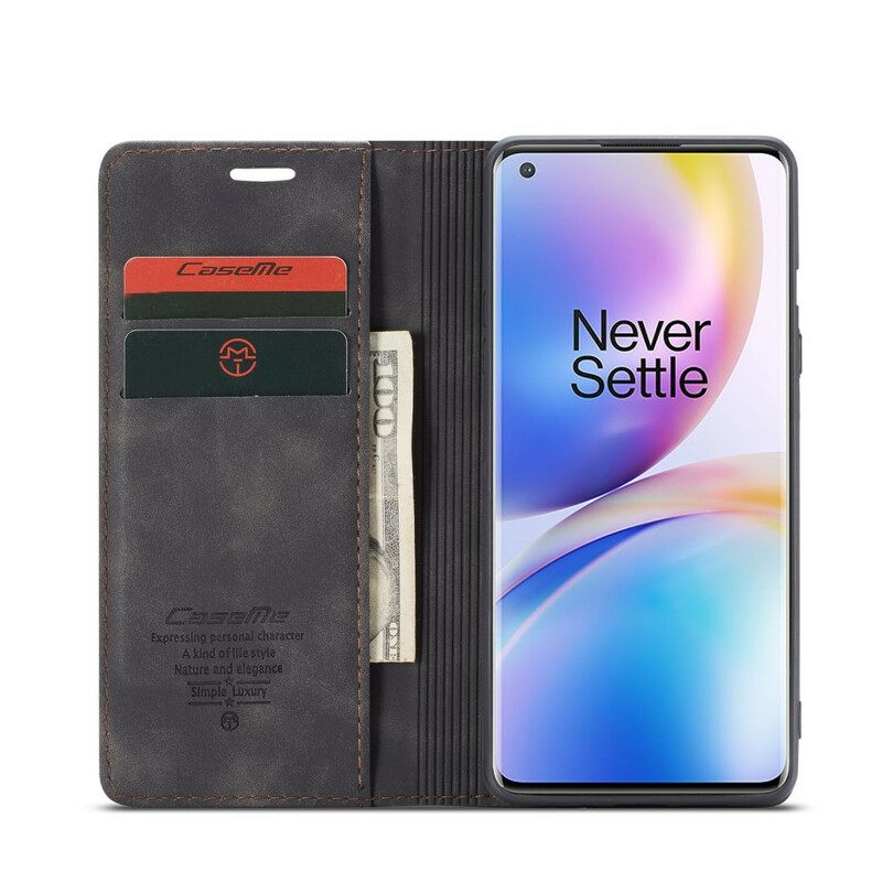 θηκη κινητου OnePlus 8 Pro Θήκη Flip Caseme Faux Leather