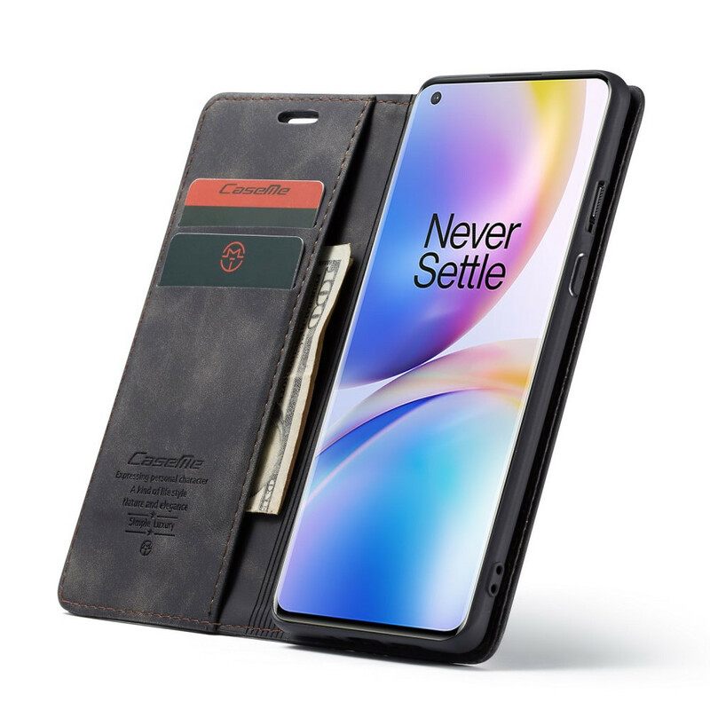 θηκη κινητου OnePlus 8 Pro Θήκη Flip Caseme Faux Leather