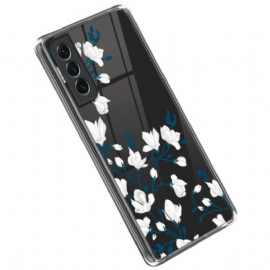 Θήκη Samsung Galaxy S23 Plus 5G Άνευ Ραφής Λευκά Λουλούδια