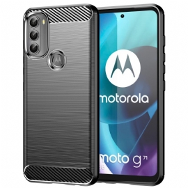 Θήκη Moto G71 5G Βουρτσισμένη Ίνα Άνθρακα