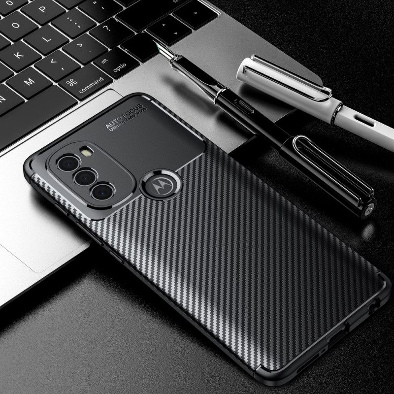Θήκη Moto G71 5G Εύκαμπτος Σωλήνας Από Ανθρακονήματα