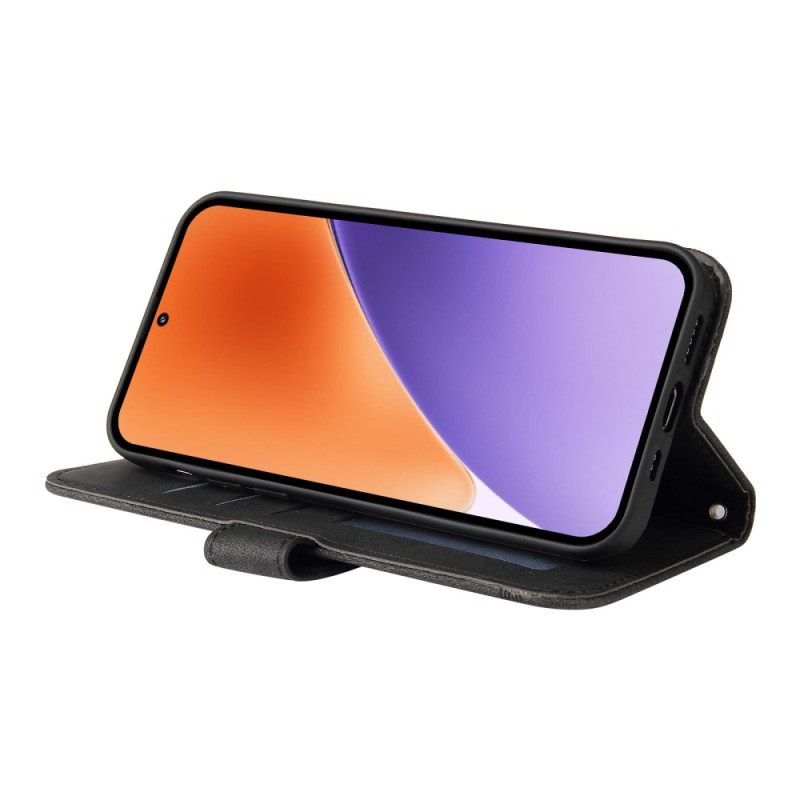 Δερματινη Θηκη Xiaomi 15 Διακοσμητικό Πριτσίνι Και Λουράκι