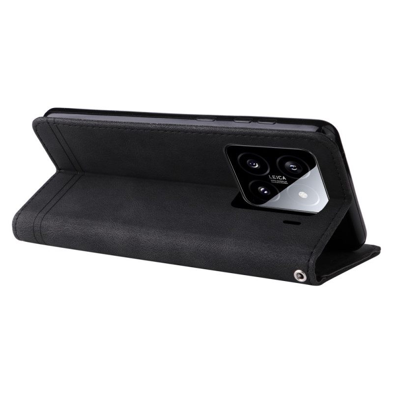 Δερματινη Θηκη Xiaomi 15 Διακοσμητικό Πριτσίνι Και Λουράκι