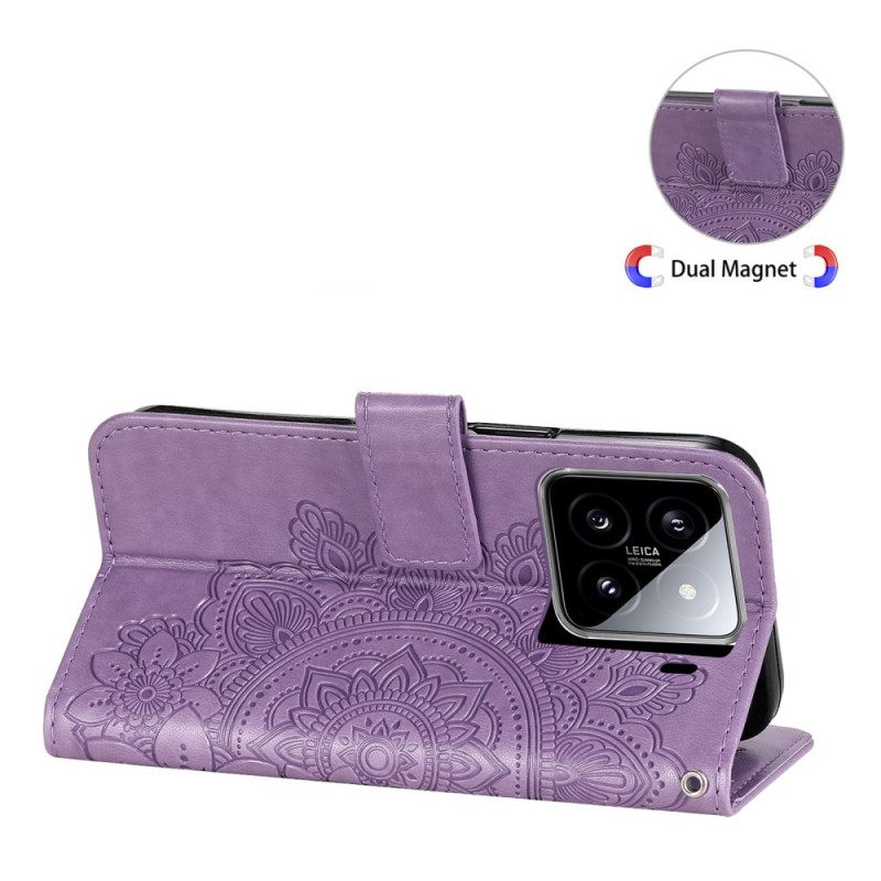 Δερματινη Θηκη Xiaomi 15 Εκτύπωση Μάνταλα