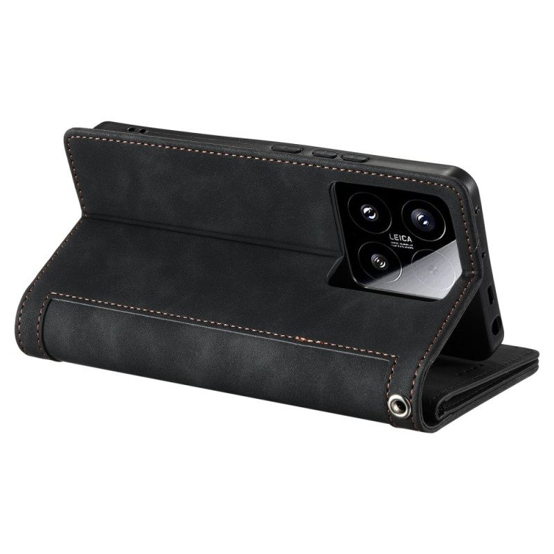 Δερματινη Θηκη Xiaomi 15 Πορτοφόλι Με Φερμουάρ Σιλικόνης