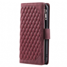 Δερματινη Θηκη Xiaomi 15 Πορτοφόλι Με Καπιτονέ Σχέδιο Σιλικόνης