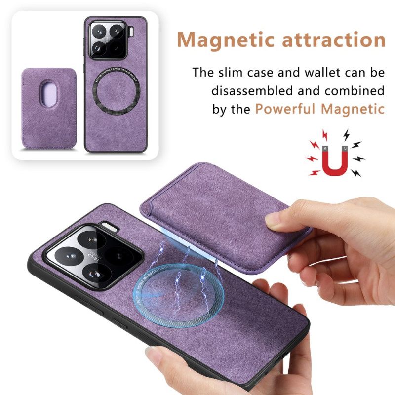 Δερματινη Θηκη Xiaomi 15 Ρετρό Με Αποσπώμενη Θήκη Κάρτας