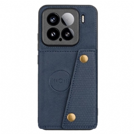 Κάλυμμα Xiaomi 15 Δερμάτινη Θήκη Καρτών Και Βάση