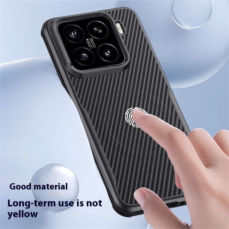 Κάλυμμα Xiaomi 15 Συμβατό Με Magsafe Ίνες Άνθρακα Σιλικόνης