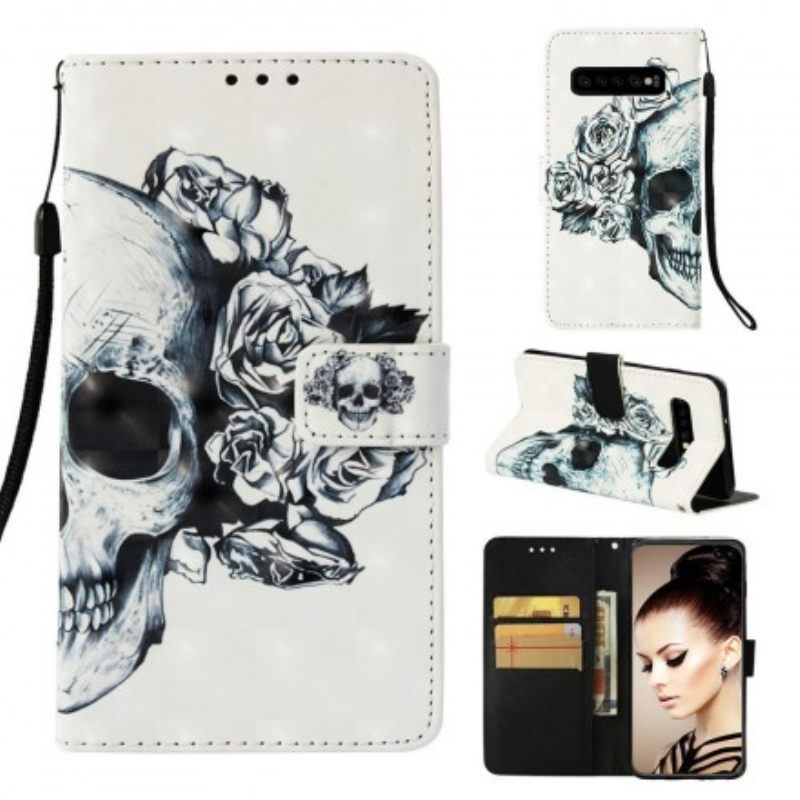 Κάλυμμα Samsung Galaxy S10 Plus Floral Skull