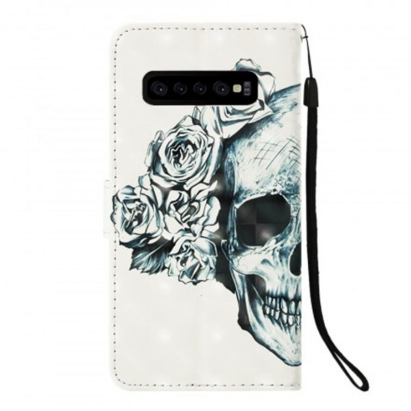 Κάλυμμα Samsung Galaxy S10 Plus Floral Skull