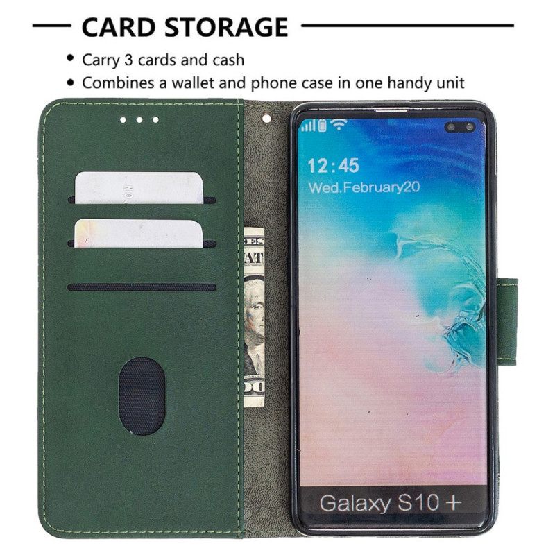 Κάλυμμα Samsung Galaxy S10 Plus Κλασικό Εφέ Δέρματος Κροκόδειλου