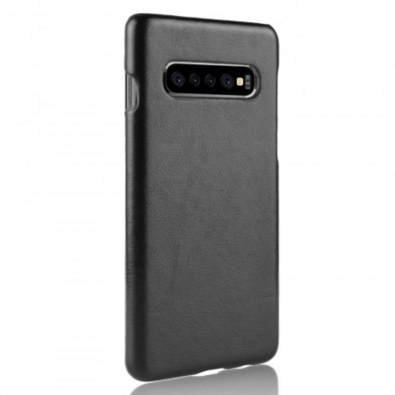 θηκη κινητου Samsung Galaxy S10 Plus Δερμάτινο Εφέ Litchi