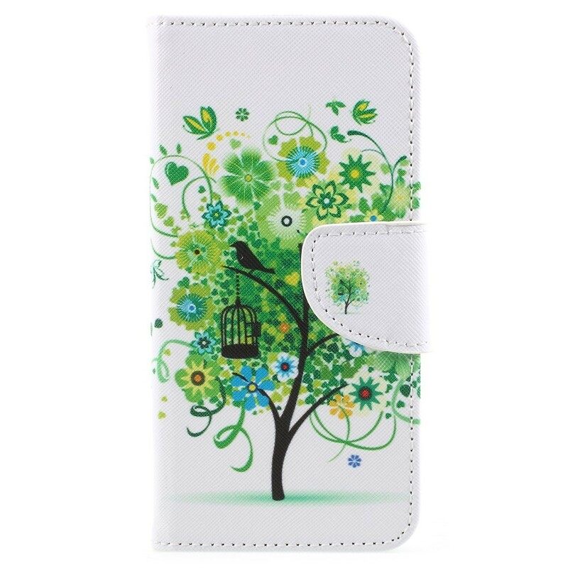 δερματινη θηκη Samsung Galaxy A8 2018 Ανθισμένο Δέντρο