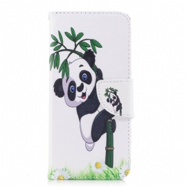 δερματινη θηκη Samsung Galaxy A8 2018 Panda On Bamboo