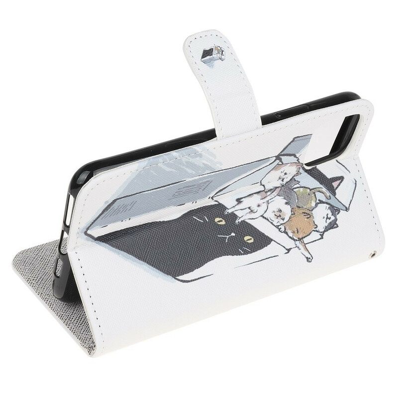 δερματινη θηκη iPhone 13 Mini με κορδονι Αποστολή Thong Cats