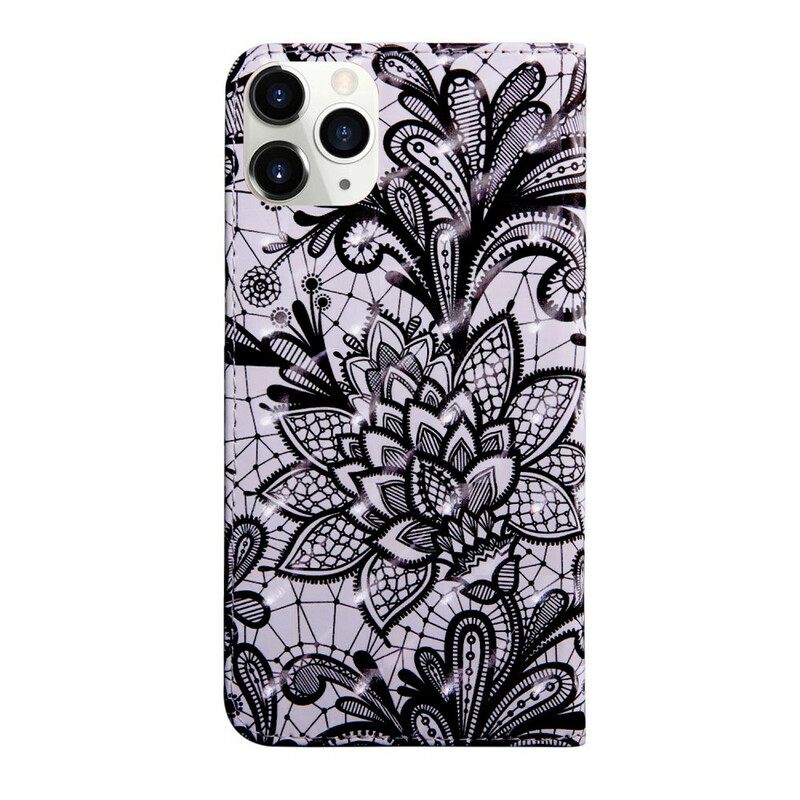 Θήκη Flip iPhone 13 Mini Δαντέλα Ελαφριάς Κηλίδας