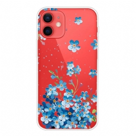 Θήκη iPhone 13 Mini Μπουκέτο Με Μπλε Λουλούδια