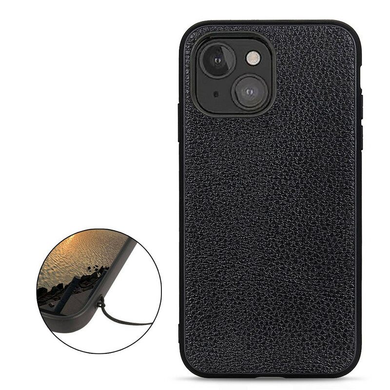 θηκη κινητου iPhone 13 Mini Γνήσιο Δέρμα Litchi